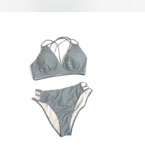 Stylish Gray/Blue Bikini Set